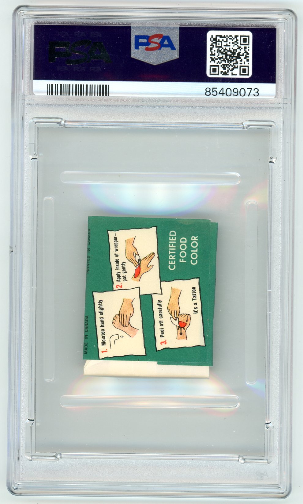 1960 O-Pee-Chee Baseball Tattoos Pack Tattoos Roger Maris PSA 9