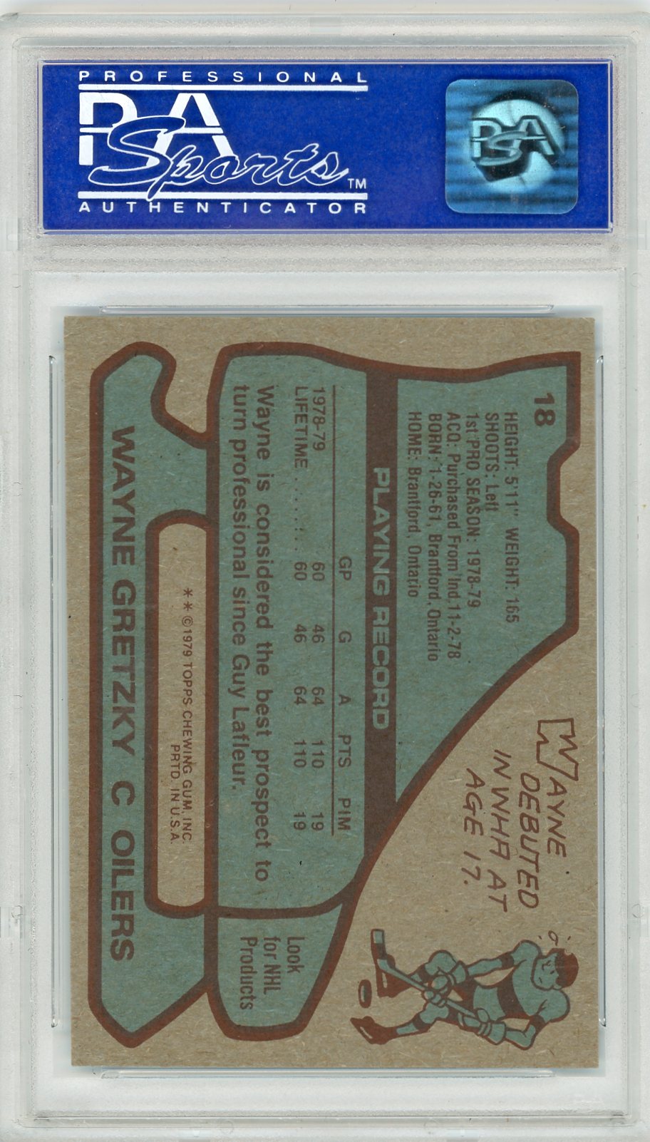 1979 Topps Wayne Gretzky #18 PSA 8
