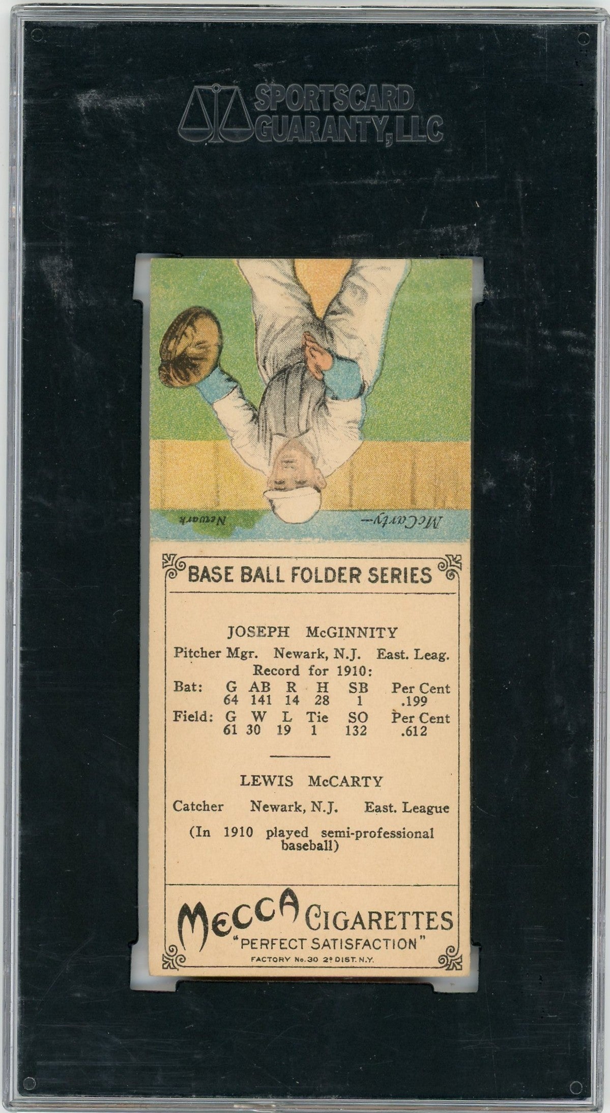 1911 T201 Mecca Cigarettes Mccarty Mcginnity SGC 6
