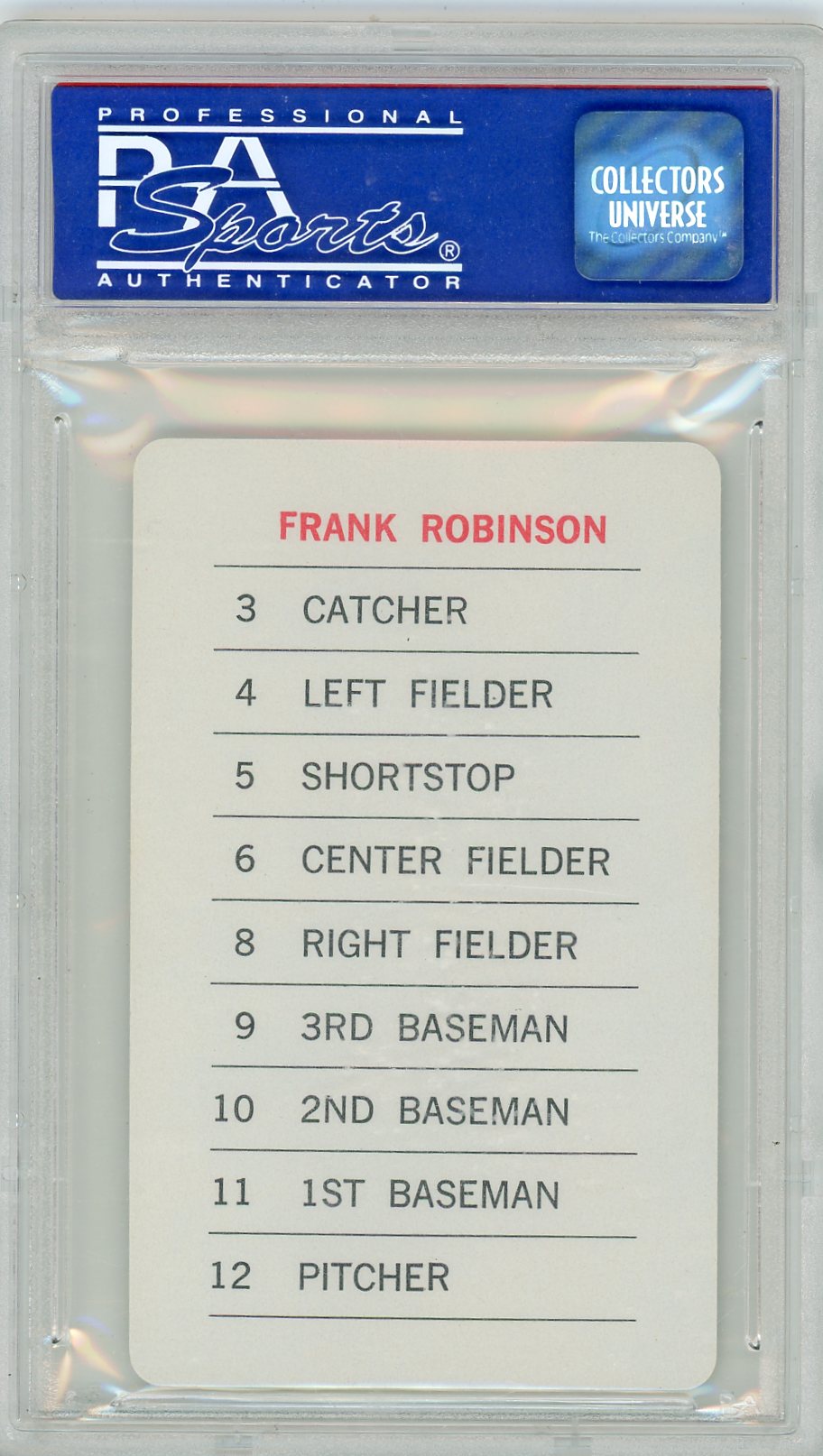 1970 Milton Bradley Frank Robinson PSA 10