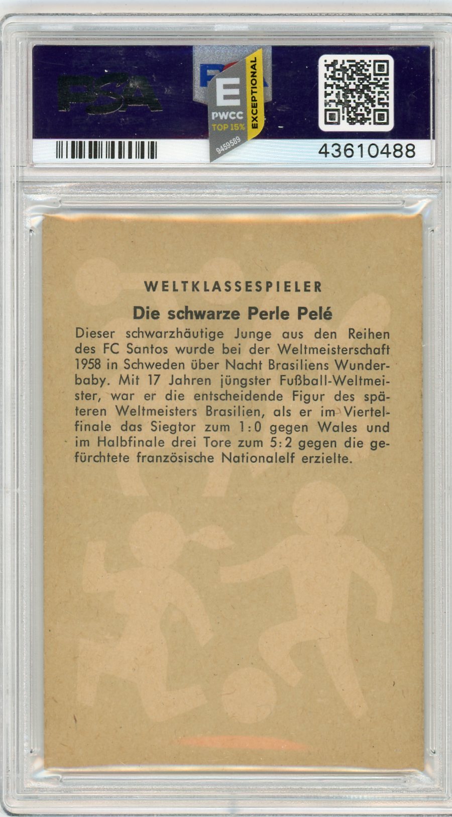 1961 Heinerle Pele Die Schwarze Perle PSA 4