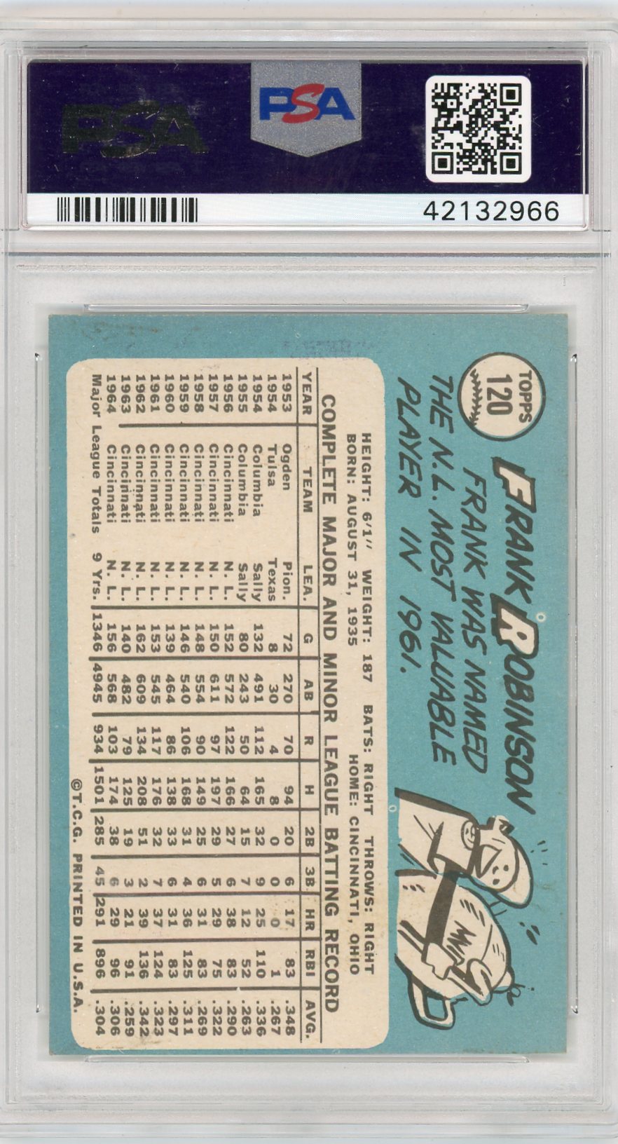 1965 Topps Frank Robinson #120 PSA 5