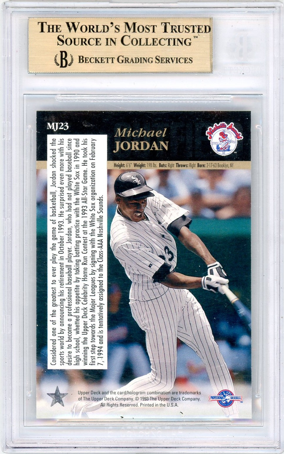 1994 Upper Deck Minors Michael Jordan GOLD #MJ23 BGS 9.5