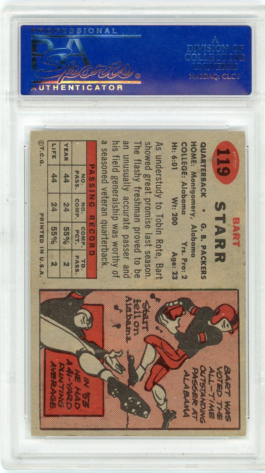 1957 Topps Bart Starr #119 PSA 7