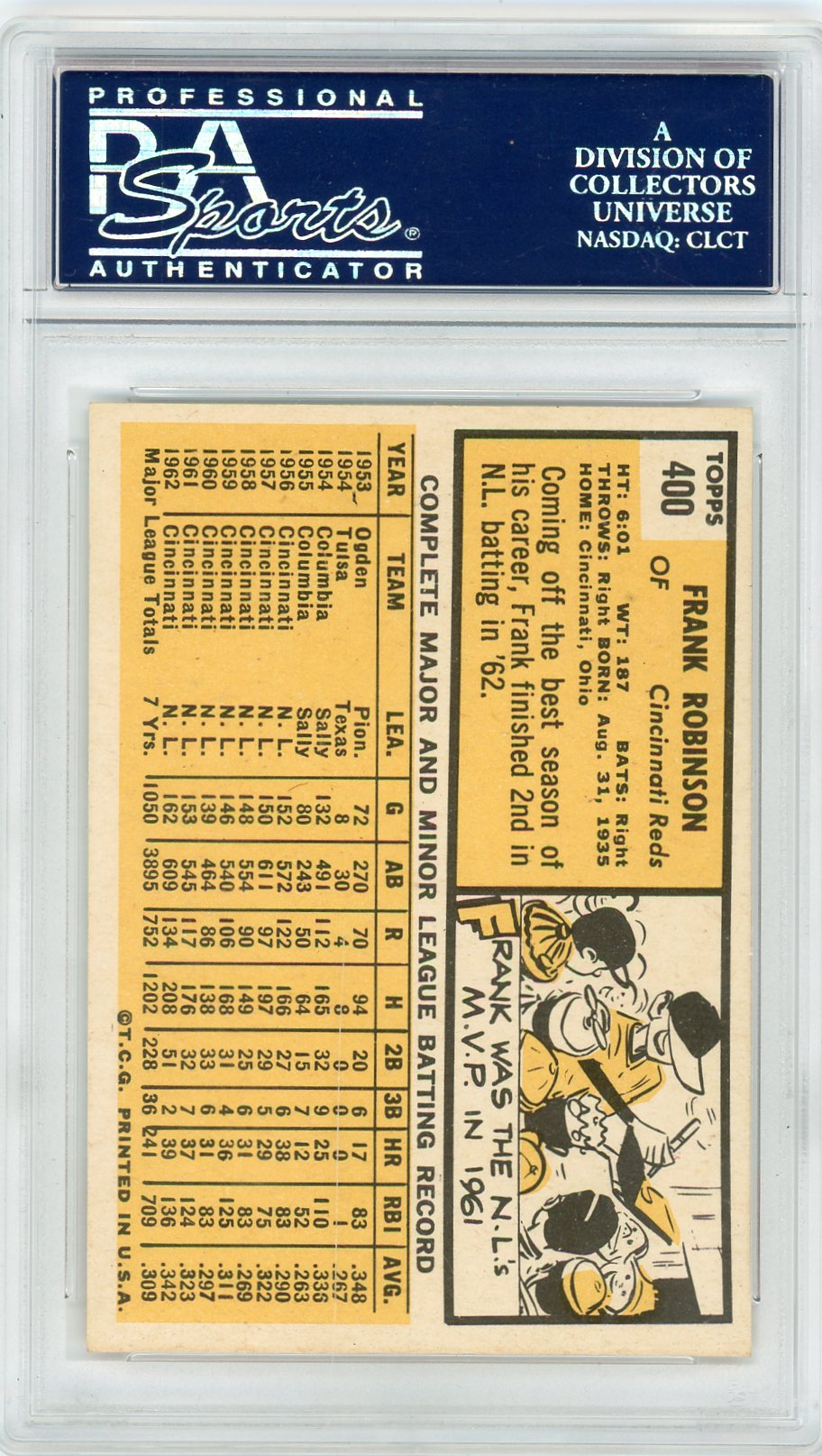1963 Topps Frank Robinson #400 PSA 8