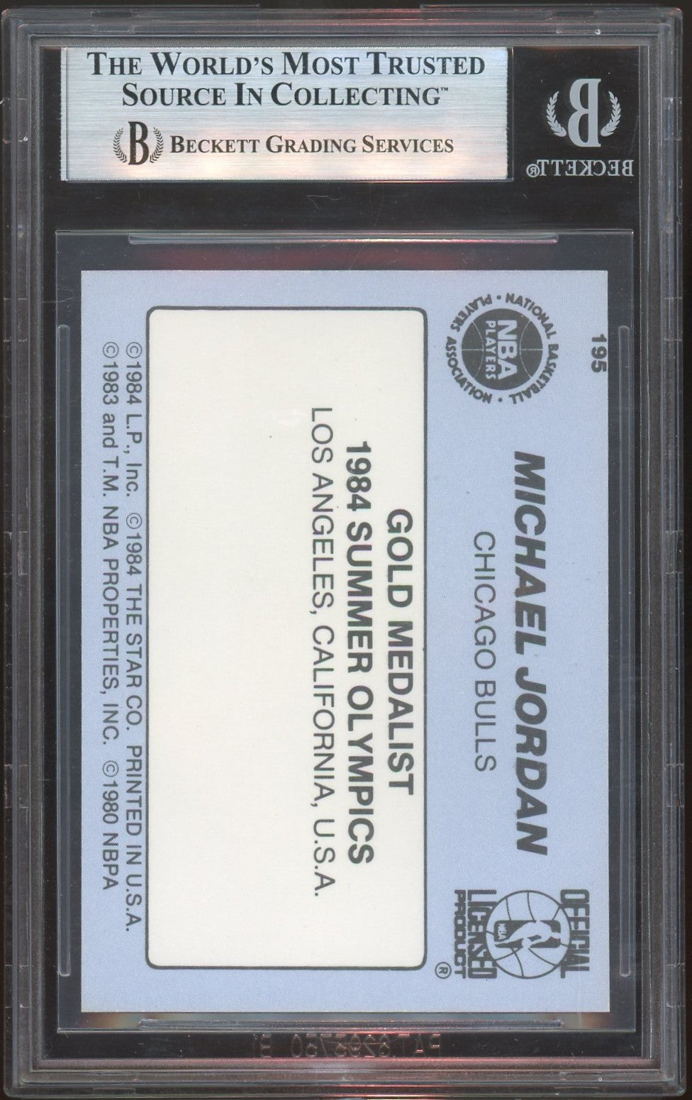 1984 Star Michael Jordan OLY ! #195 BGS 6.5