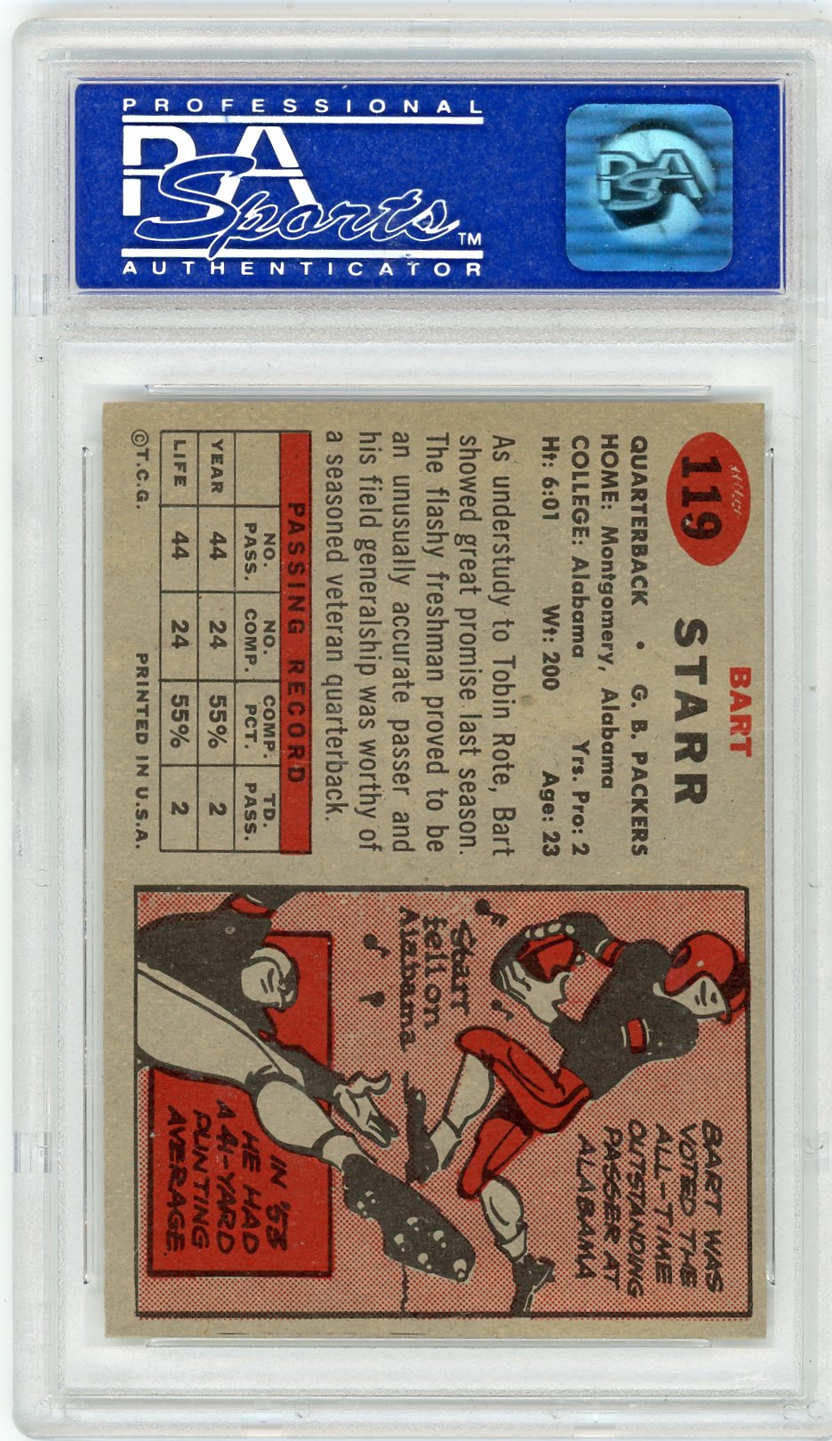 1957 Topps Bart Starr #119 PSA 8