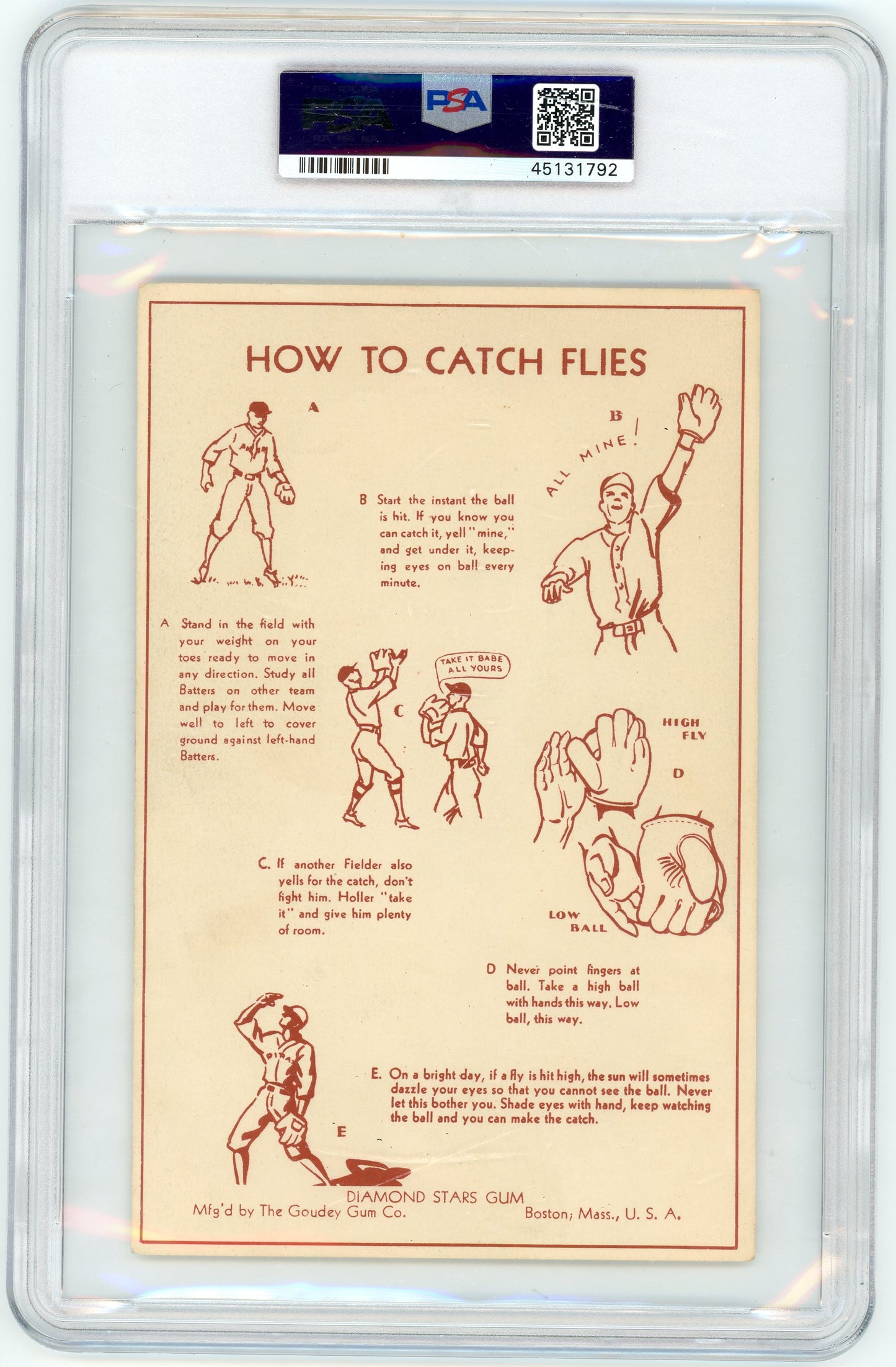 1939 Goudey Premiums R303-B Joe Dimaggio & W PSA 3
