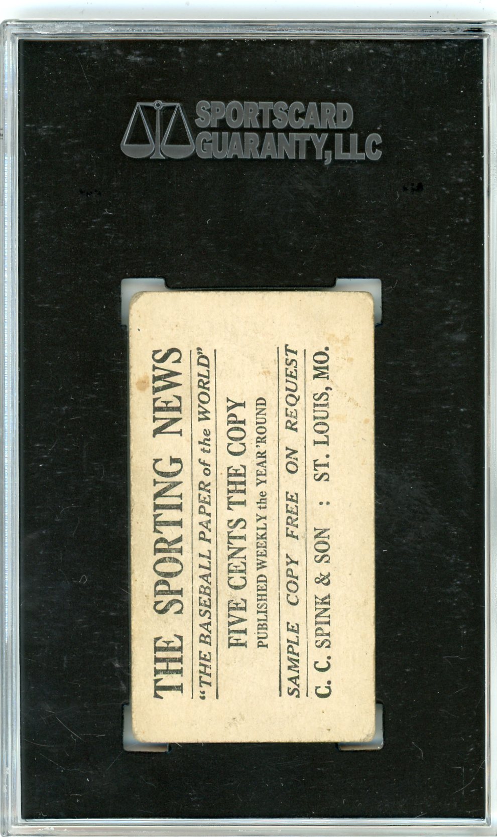 1916 Sporting News M101-4 Rube Oldring #133 SGC A