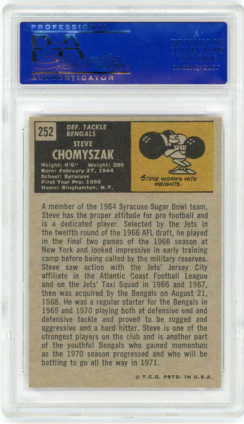 1971 Topps Steve Chomyszak #252 PSA 8