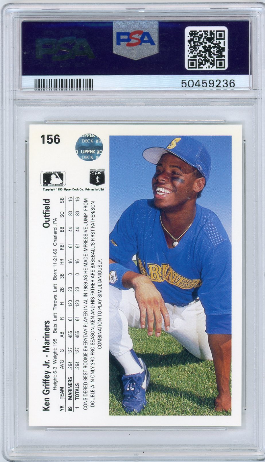 1990 Upper Deck Ken Griffey JR. #156 PSA 10