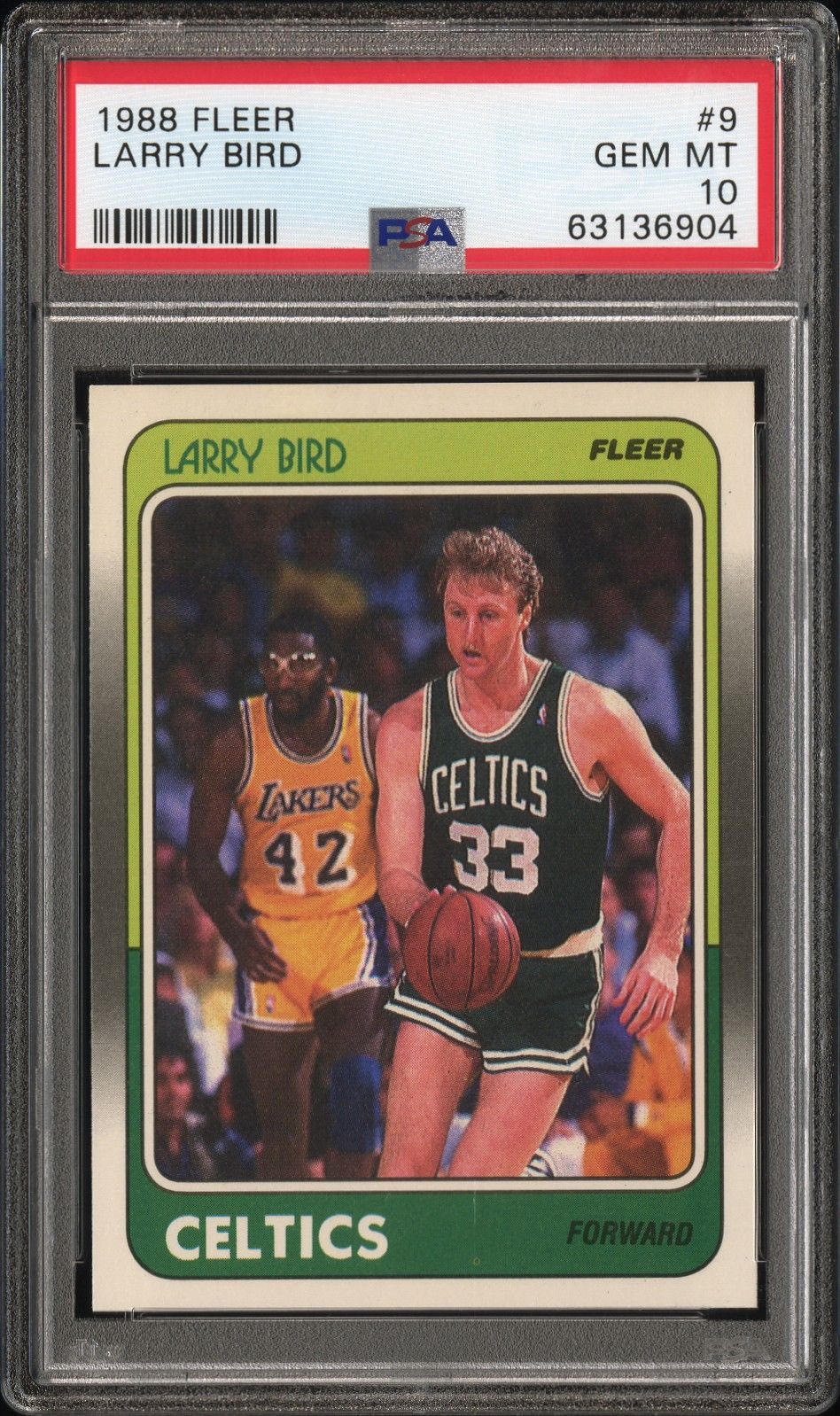 1988 FLEER LARRY BIRD #9 PSA 10