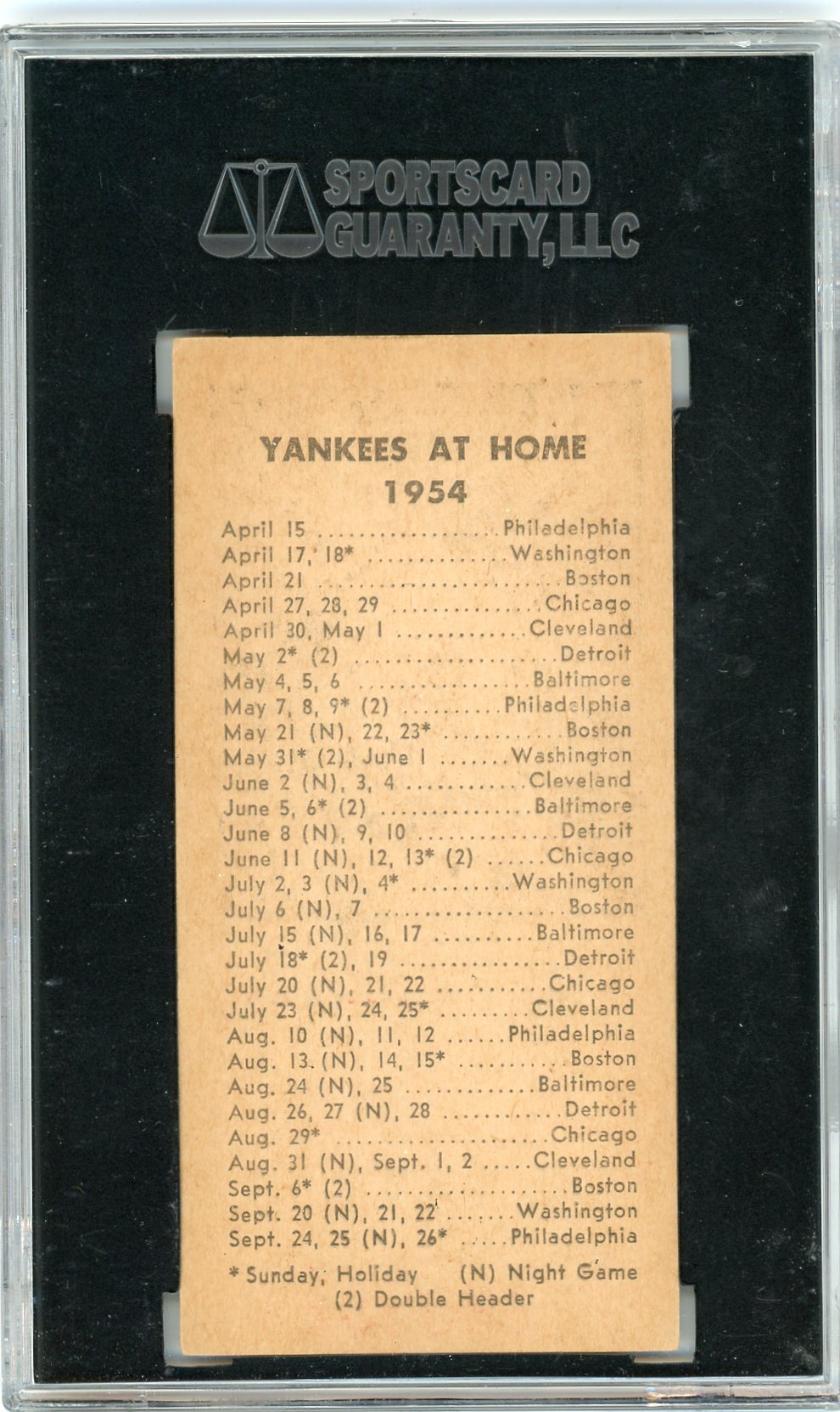 1954 N.Y. Journal American Mickey Mantle SGC 6