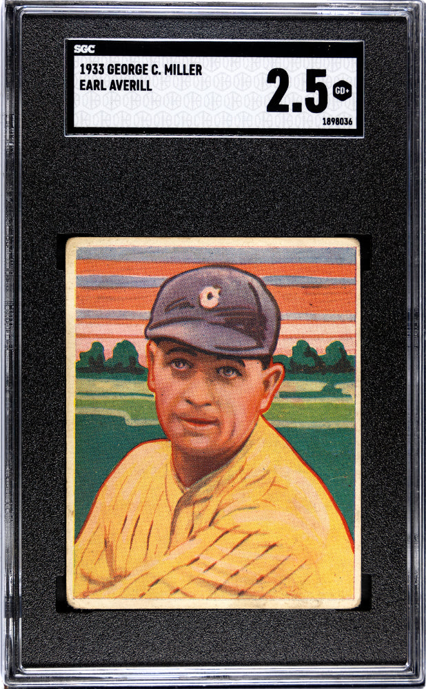1933 EARL AVERILL GEORGE C. MILLER SGC 2.5