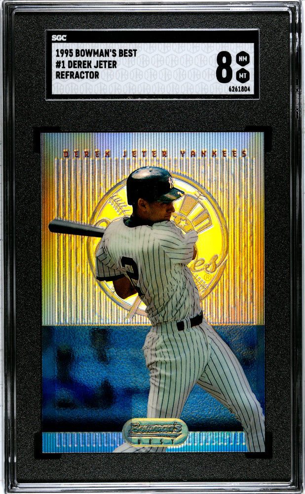1995 BEST DEREK JETER BOWMAN'S REFRACTOR #1 SGC 8