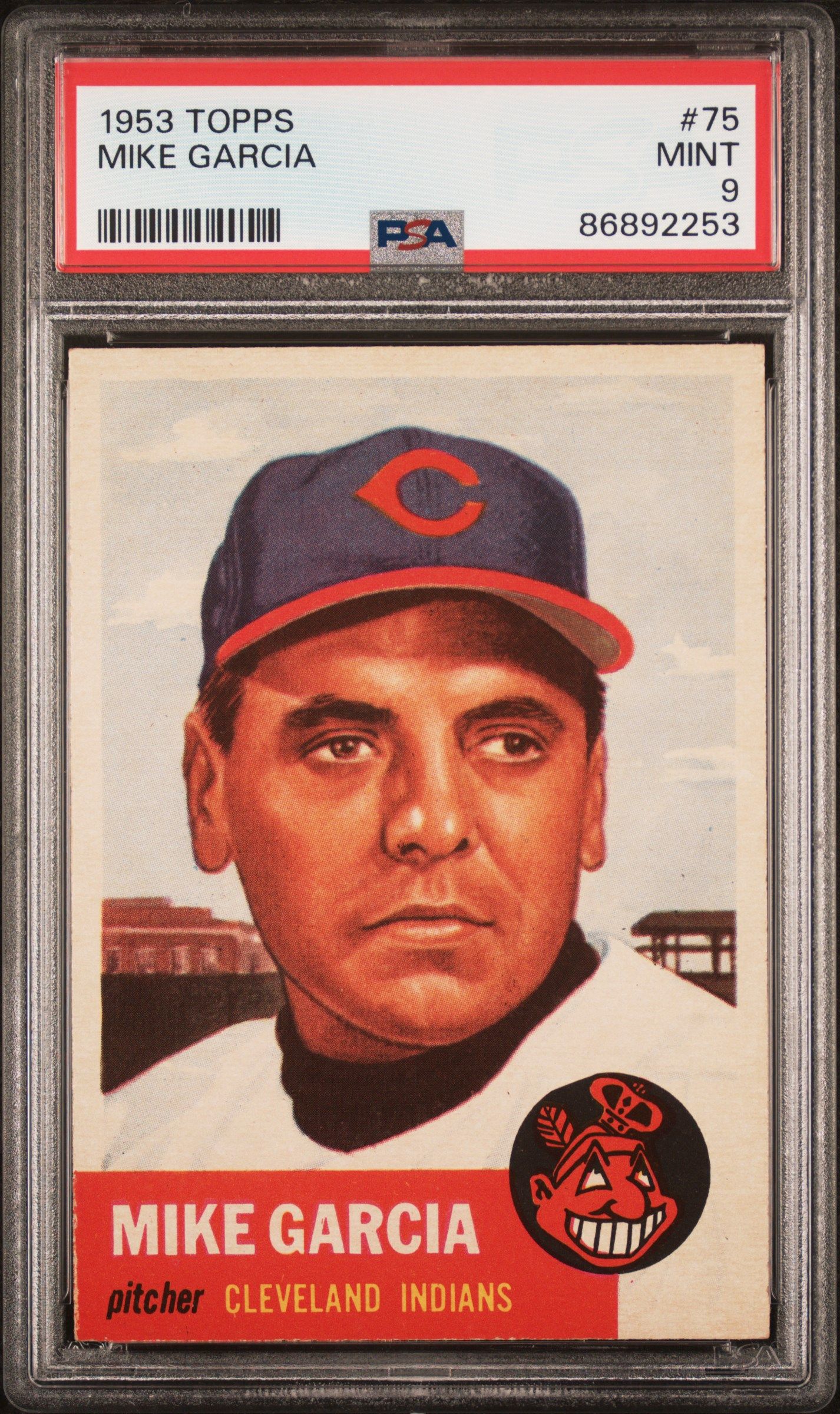 1953 TOPPS MIKE GARCIA #75 PSA 9