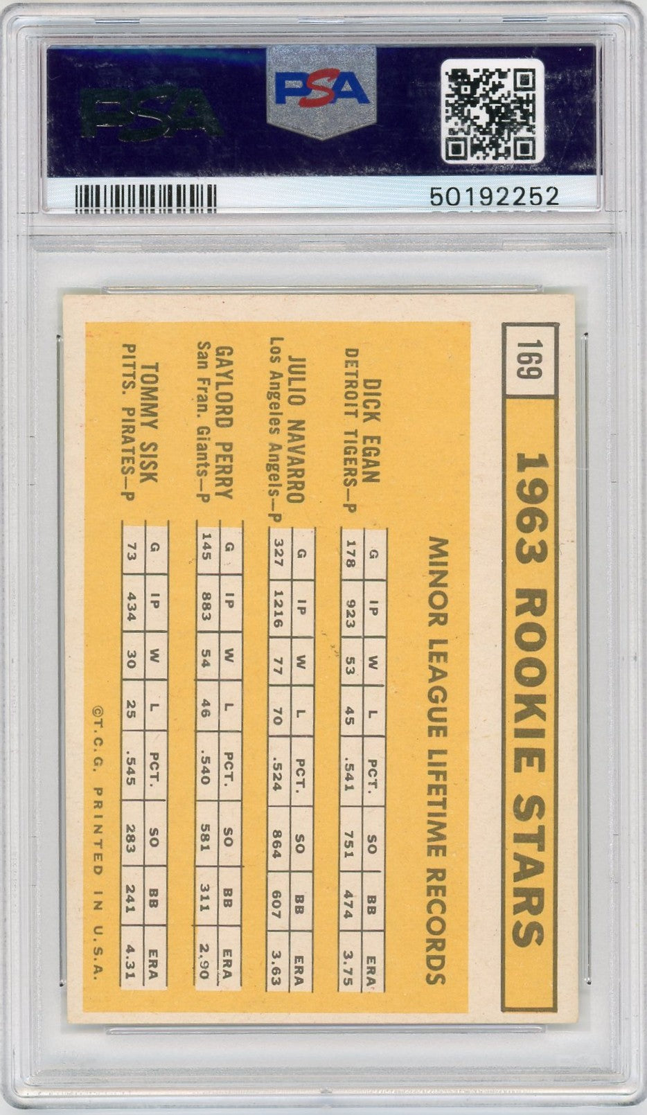 1963 Topps 1963 Rookie Stars #169 1963 Rookie Stars PSA 6 Auto 10