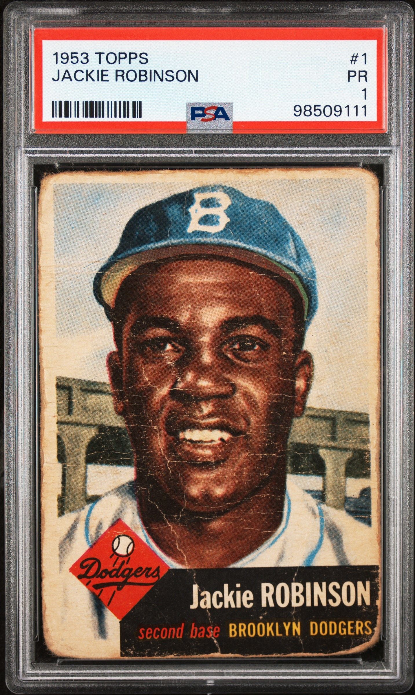 1953 TOPPS JACKIE ROBINSON #1 PSA 1