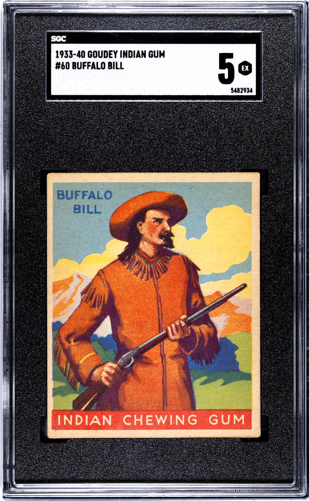1933-40 GOUDEY BUFFALO BILL INDIAN GUM #60 SGC 5