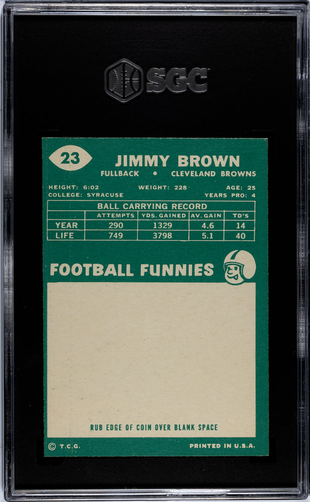 1960 TOPPS JIMMY BROWN #23 SGC 8