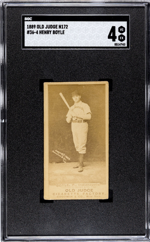 HENRY BOYLE 1889 OLD JUDGE N172 (N172) #36-4 SGC 4