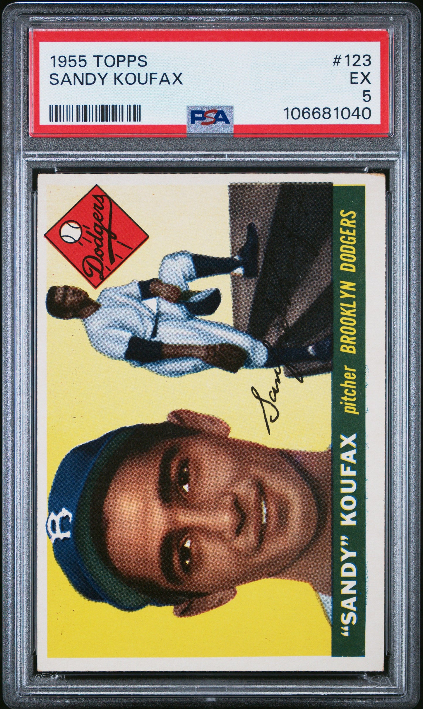 1955 TOPPS SANDY KOUFAX #123 PSA 5