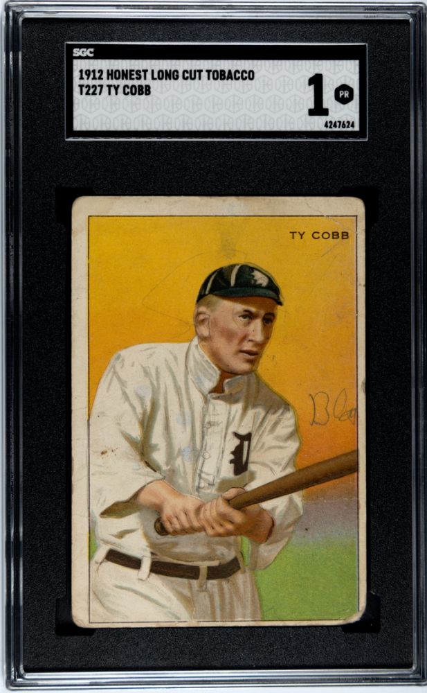 1912 TY COBB HONEST LONG CUT TOBACCO SERIES OF CHAMPIONS (T227) SGC 1