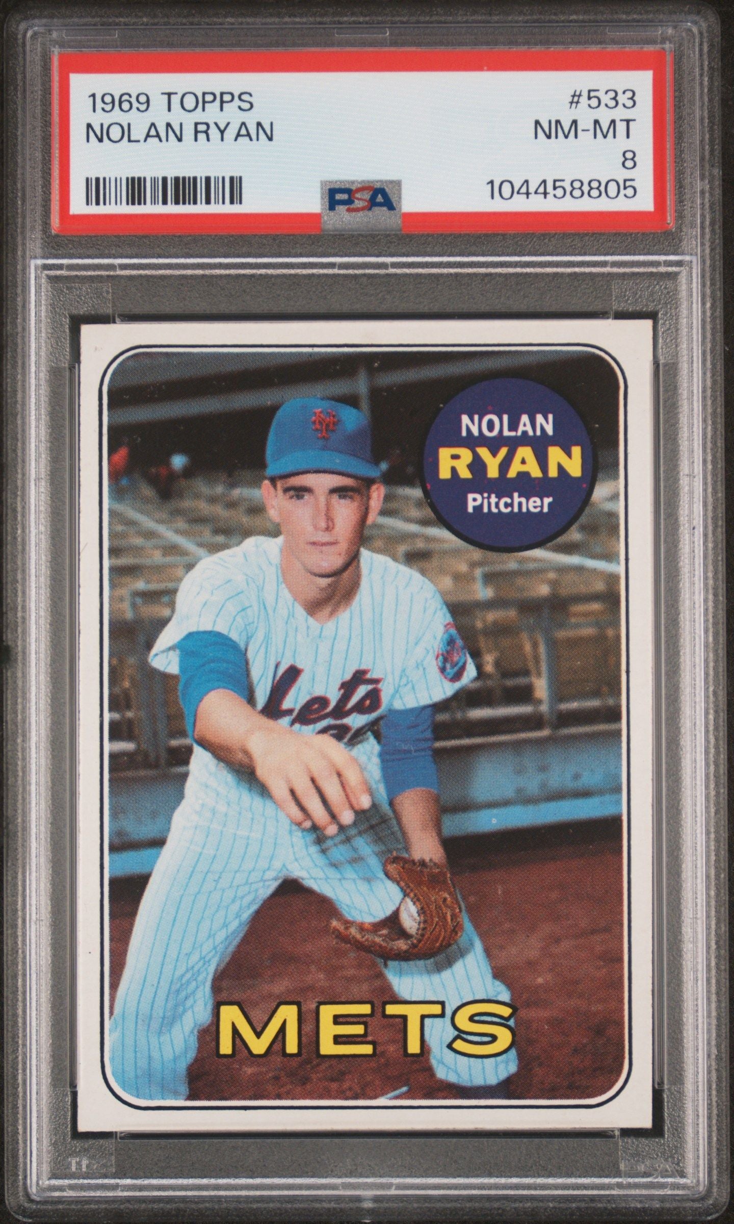1969 TOPPS NOLAN RYAN #533 PSA 8