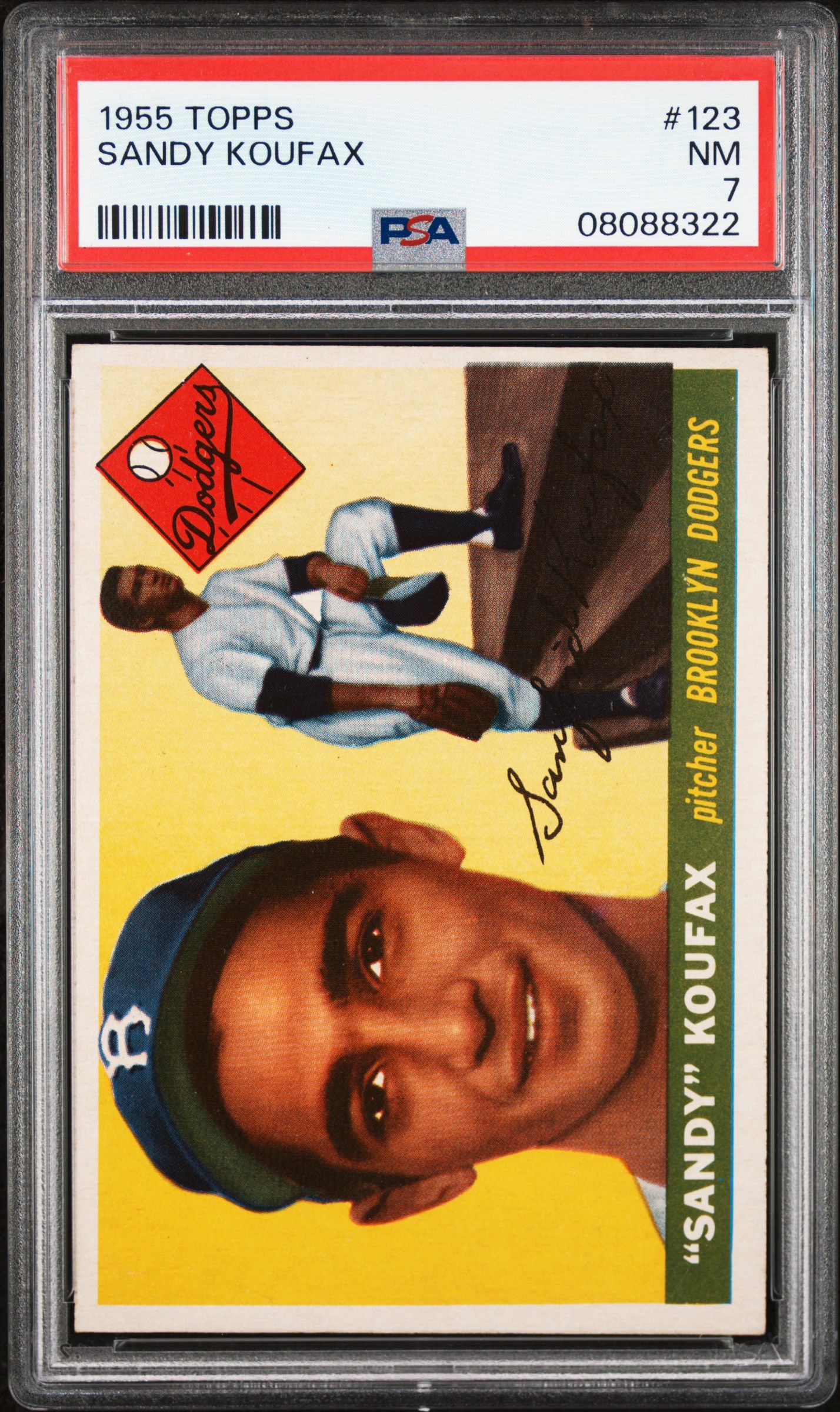 1955 TOPPS SANDY KOUFAX #123 PSA 7