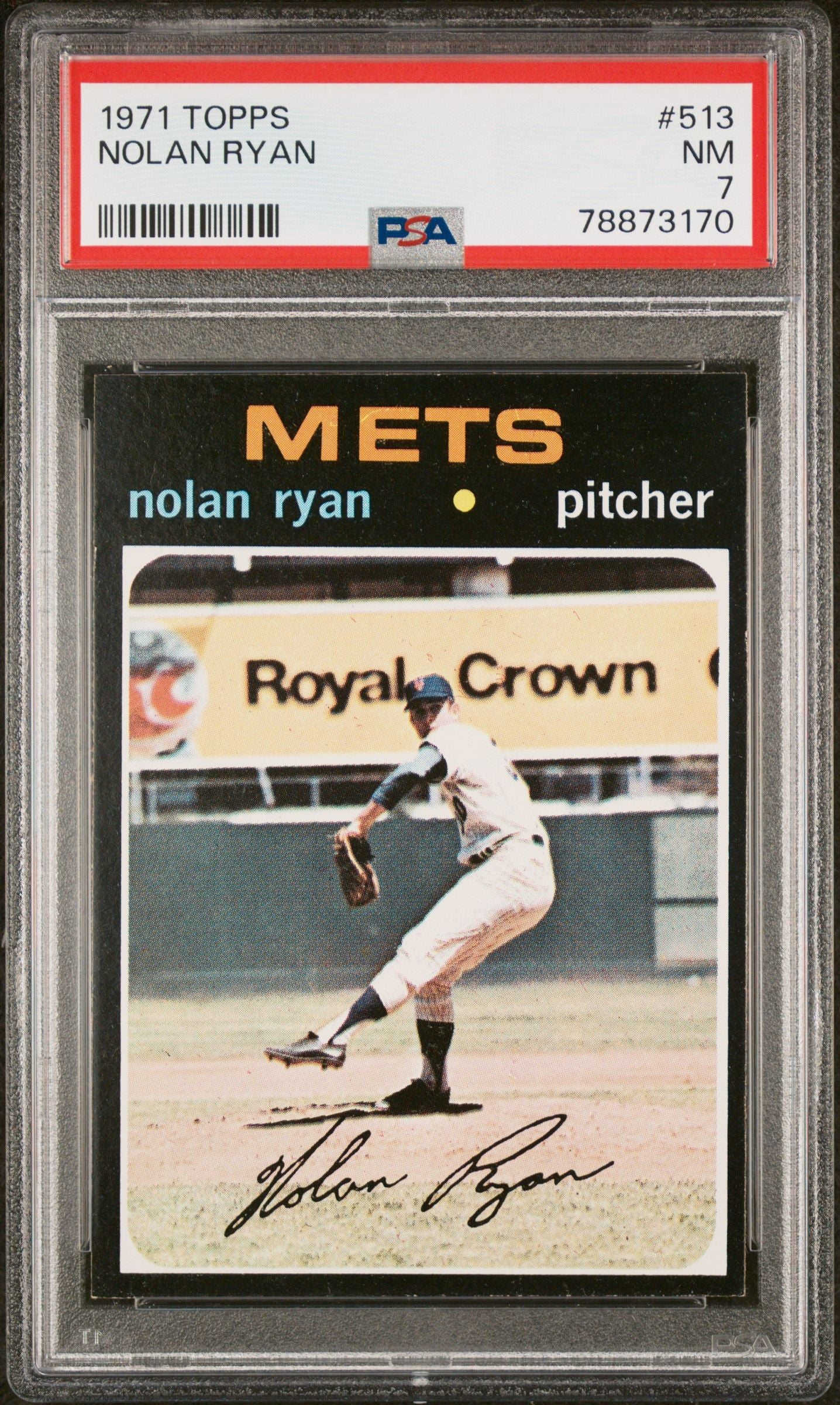 1971 TOPPS NOLAN RYAN #513 PSA 7
