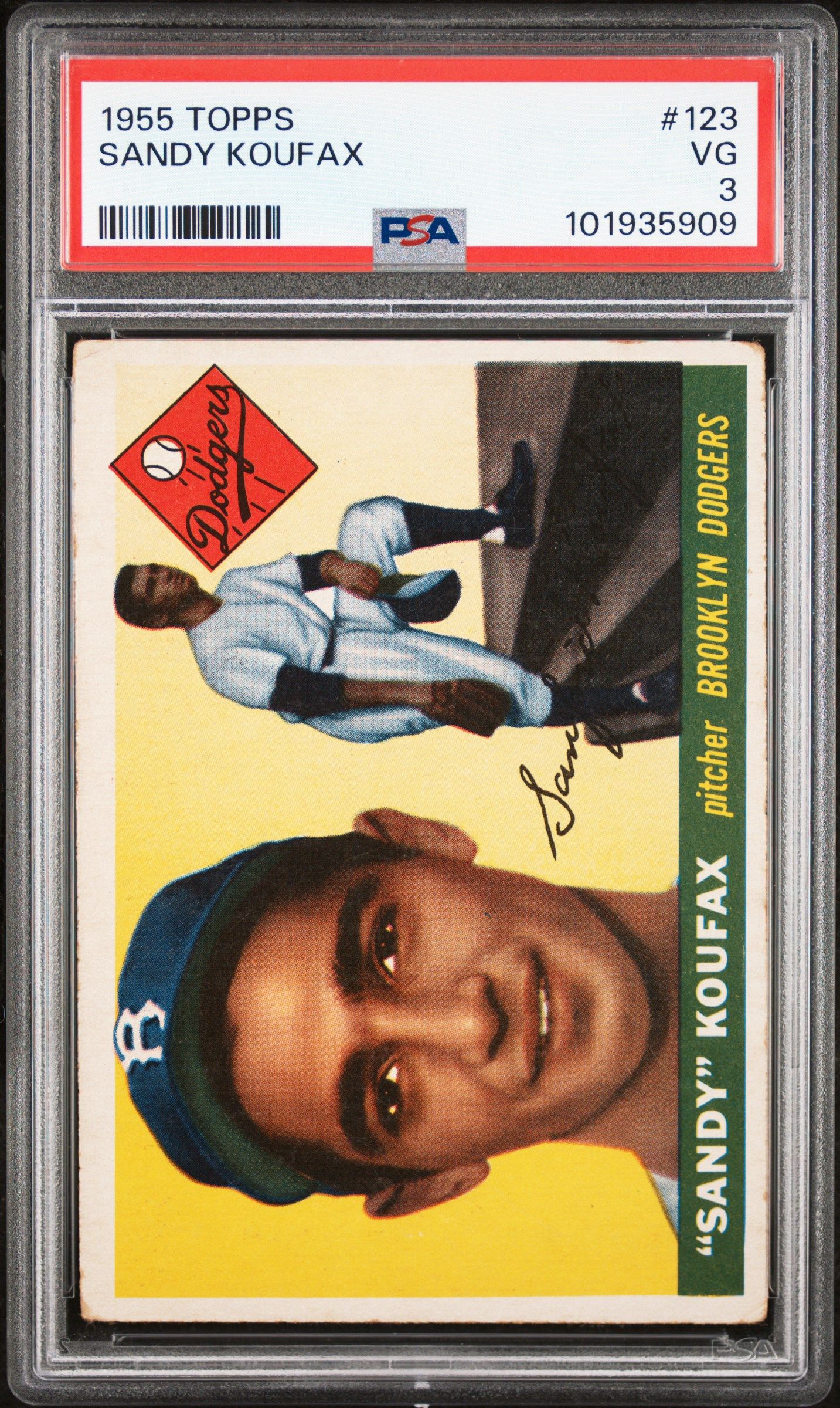 1955 TOPPS SANDY KOUFAX #123 PSA 3