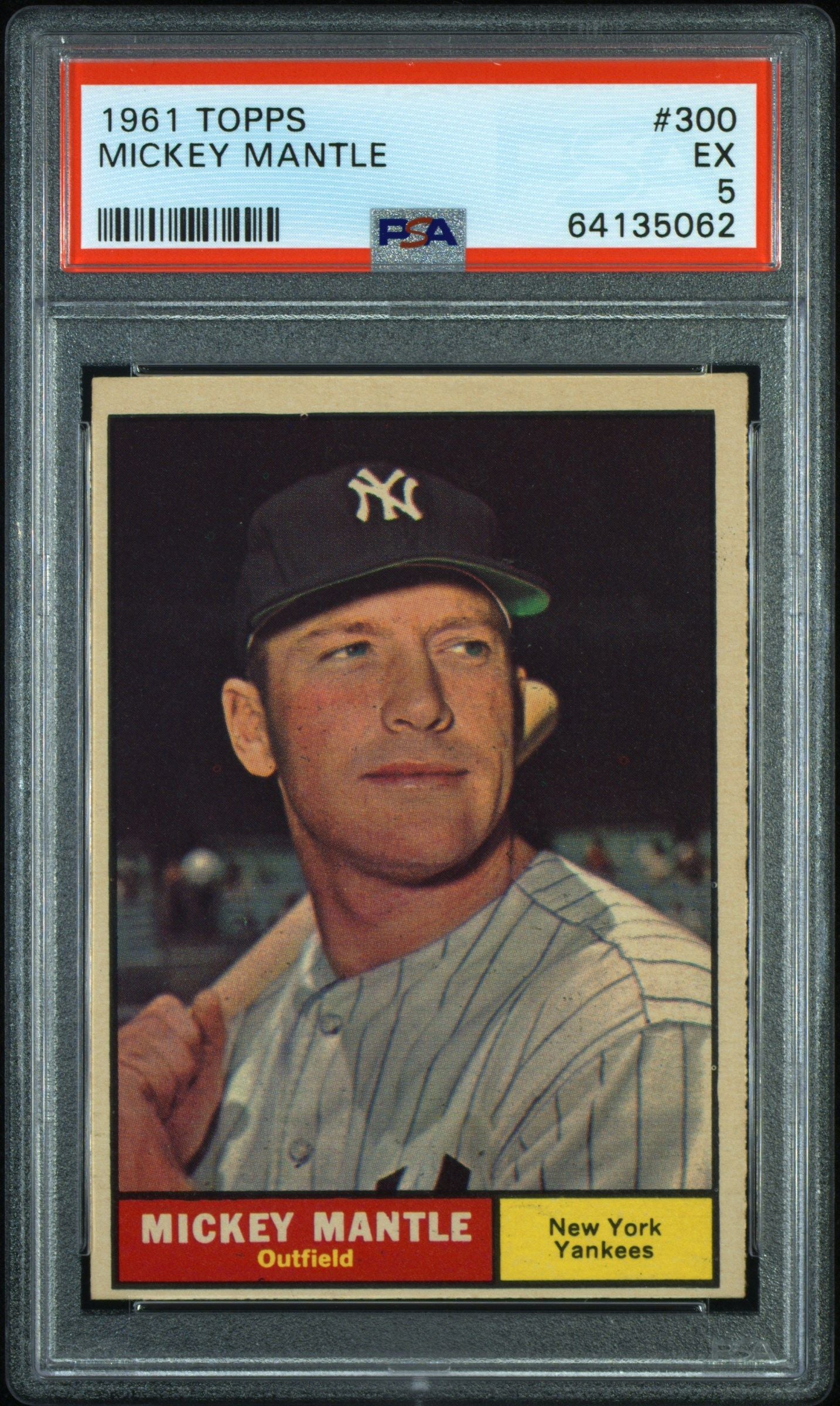 1961 TOPPS MICKEY MANTLE #300 PSA 5
