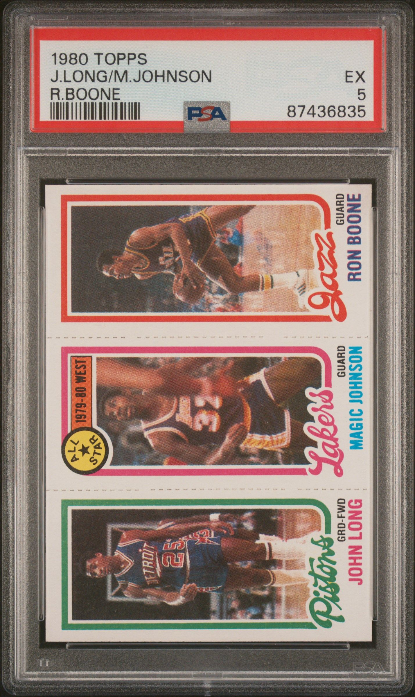 1980 TOPPS J.LONG/M.JOHNSON R.BOONE PSA 5