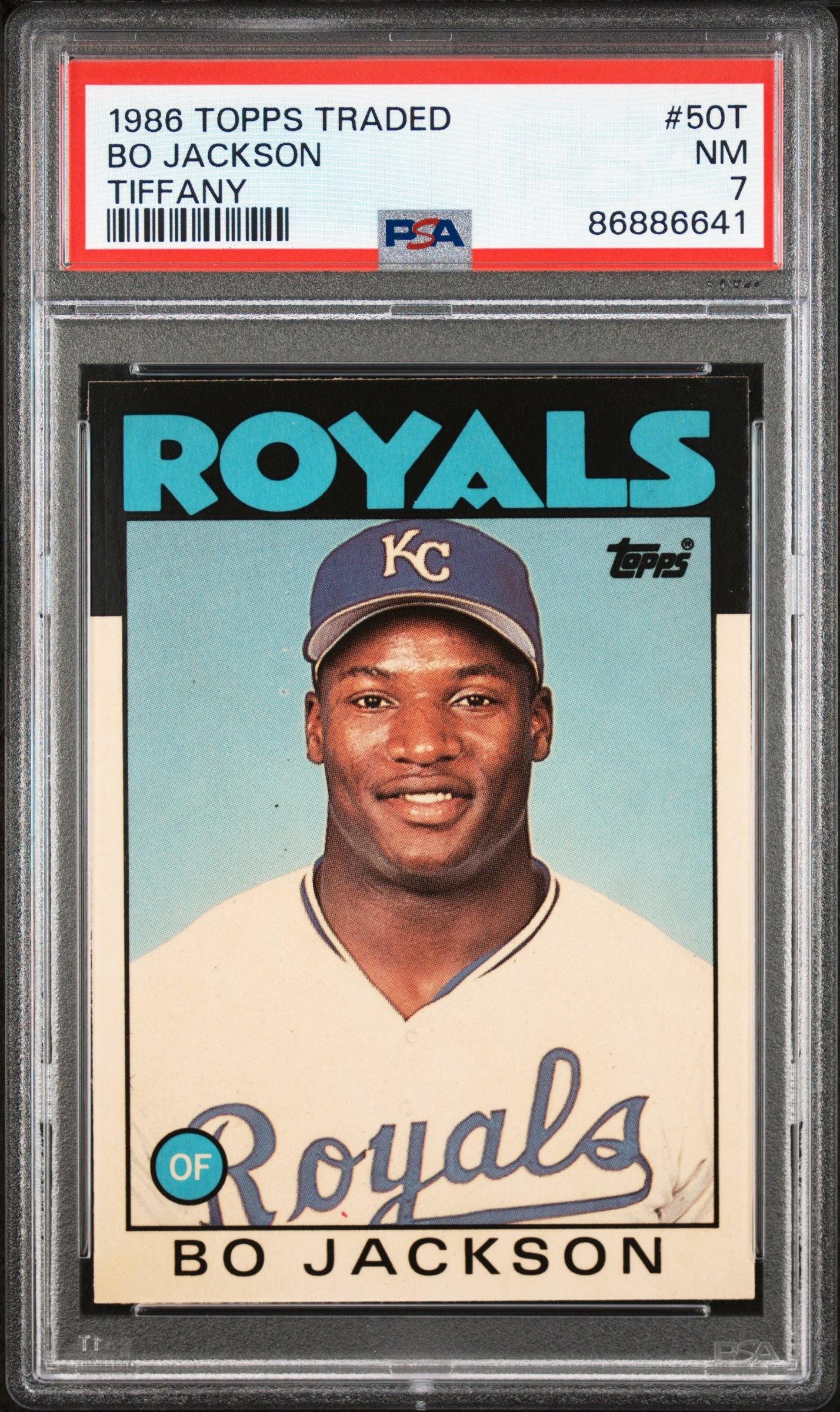 1986 TOPPS BO JACKSON TRADED TIFFANY #50T PSA 7