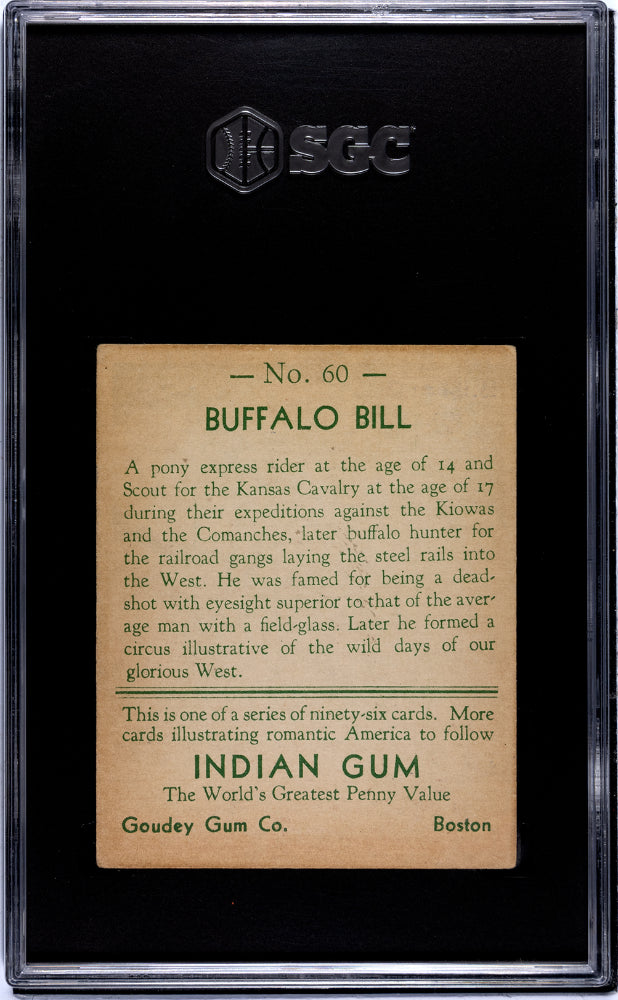 1933-40 GOUDEY BUFFALO BILL INDIAN GUM #60 SGC 5