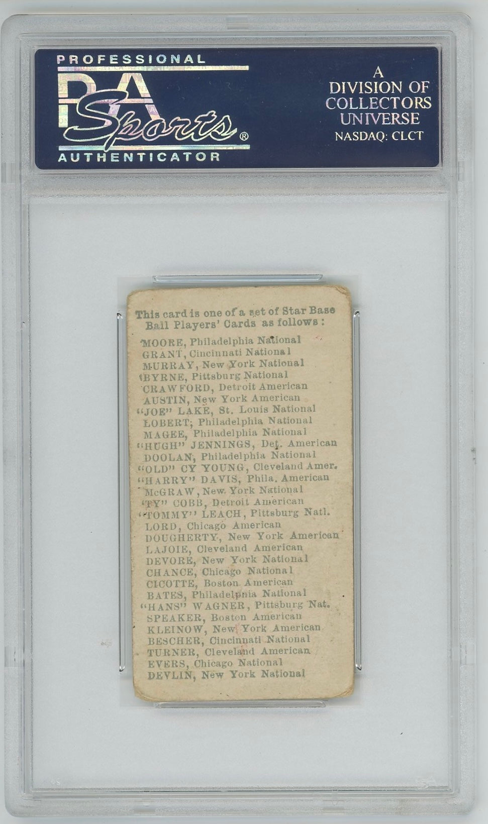 1911 E94 Close Candy Josh Devore PSA 1.5