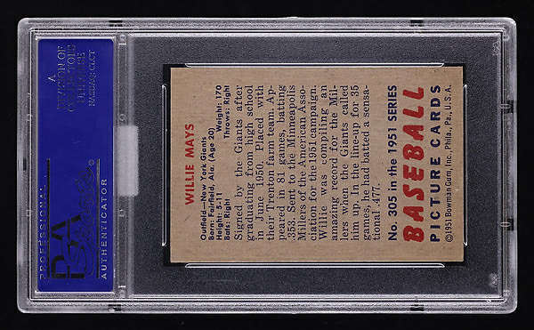 1951 Bowman Willie Mays #305 PSA 6