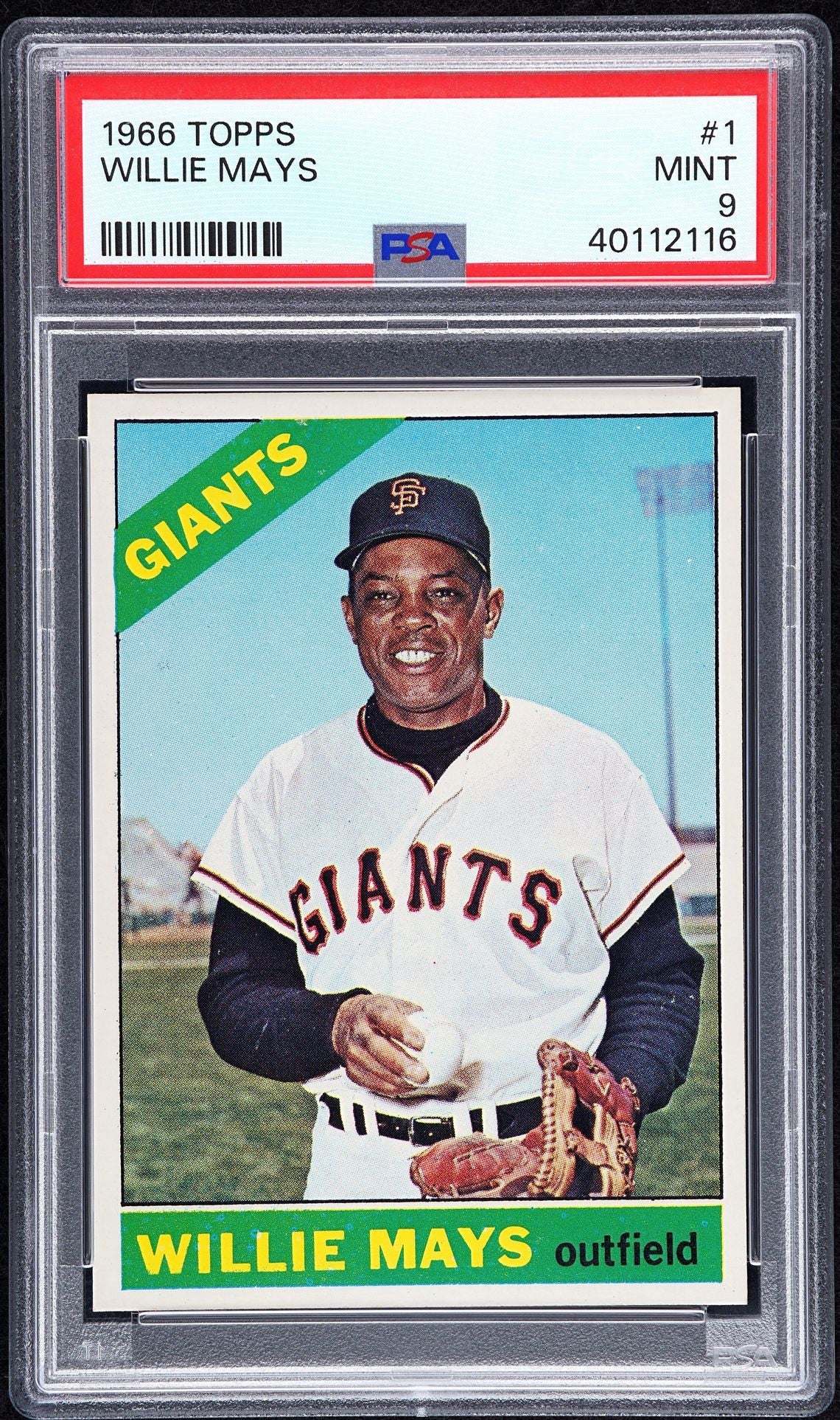1966 TOPPS WILLIE MAYS #1 PSA 9