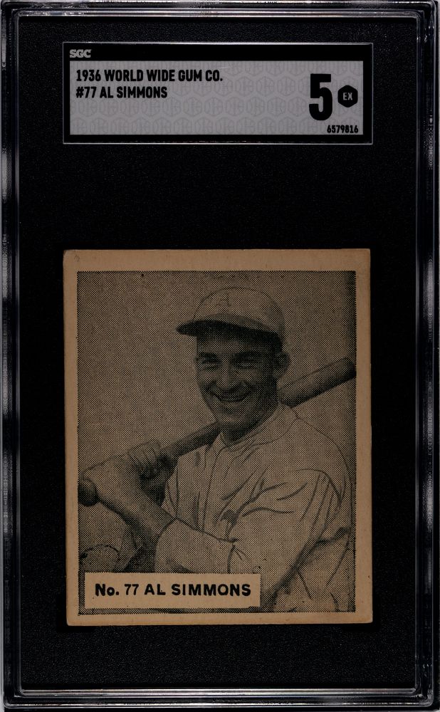 1936 GUM AL SIMMONS WORLD WIDE CO. #77 SGC 5