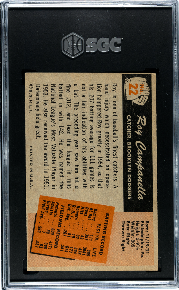 1955 Bowman Roy Campanella #22 SGC 4.5