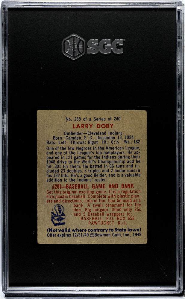 1949 Bowman Larry Doby #233 SGC 3