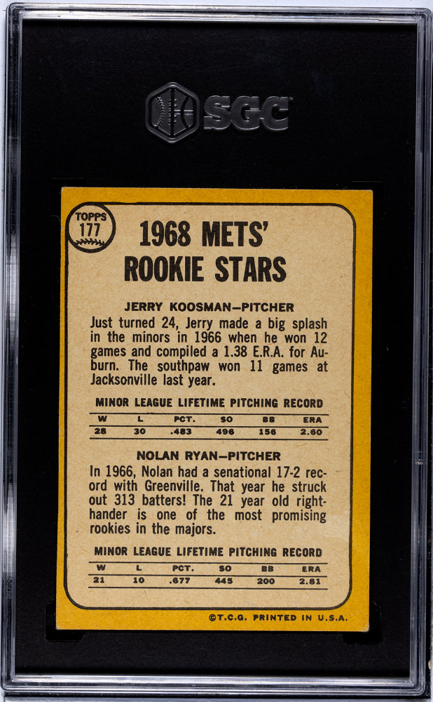 1968 Topps Nolan Ryan #177 SGC 4.5