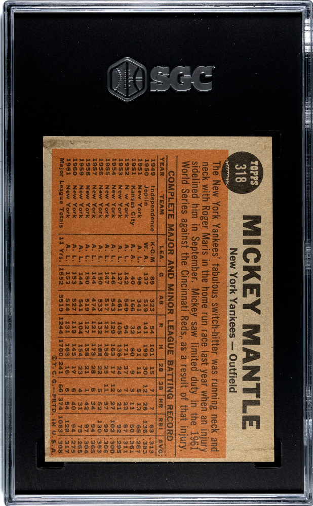 1962 Topps The Switch Hitter.. . #318 SGC 4