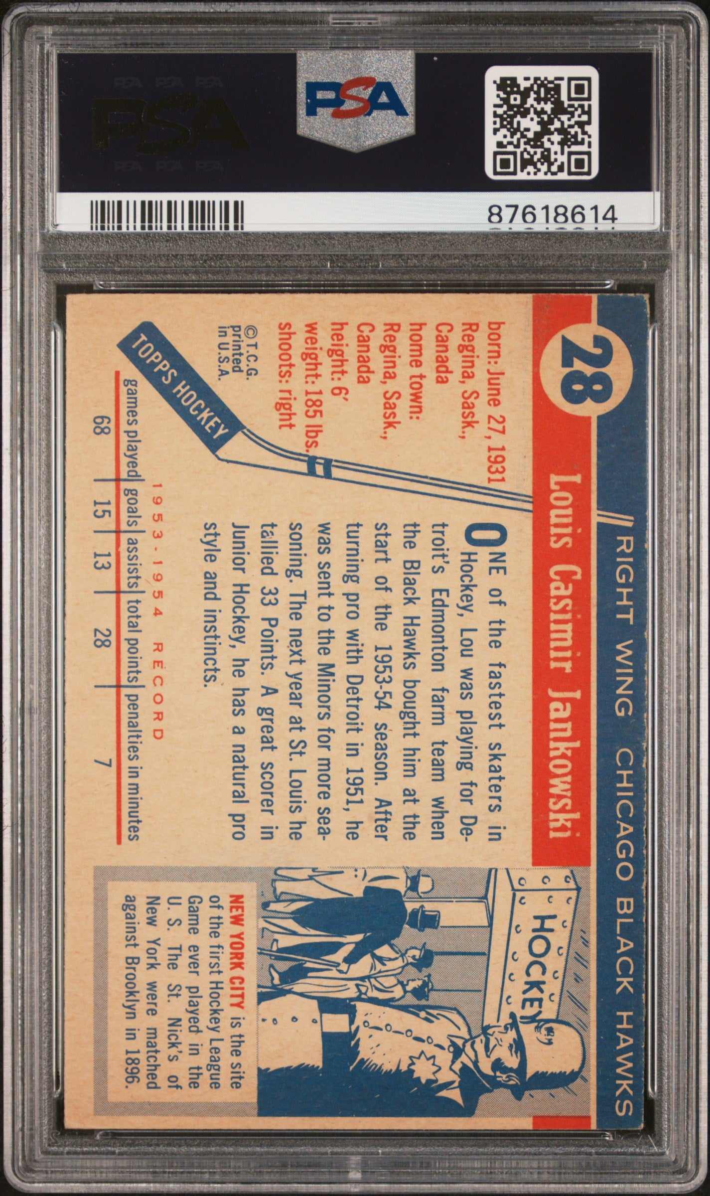 1954 Topps Lou Jankowski #28 PSA 6