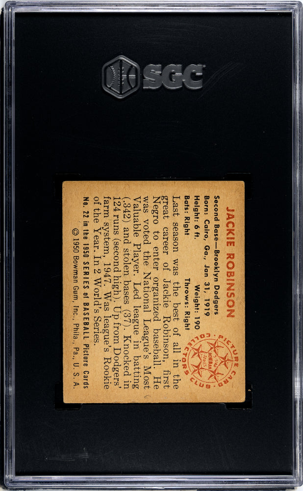 1950 Bowman Jackie Robinson #22 SGC 3