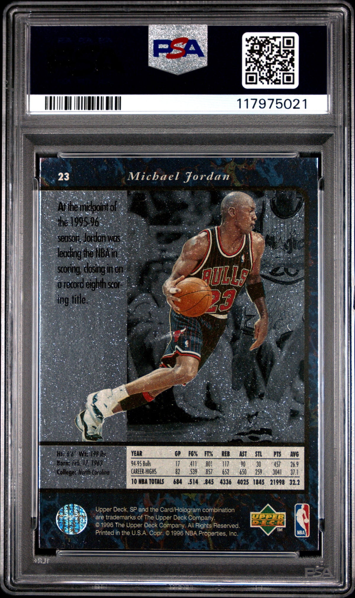 1995 SP Michael Jordan #23 PSA 10