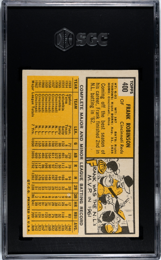 1963 Topps Frank Robinson #400 SGC 5