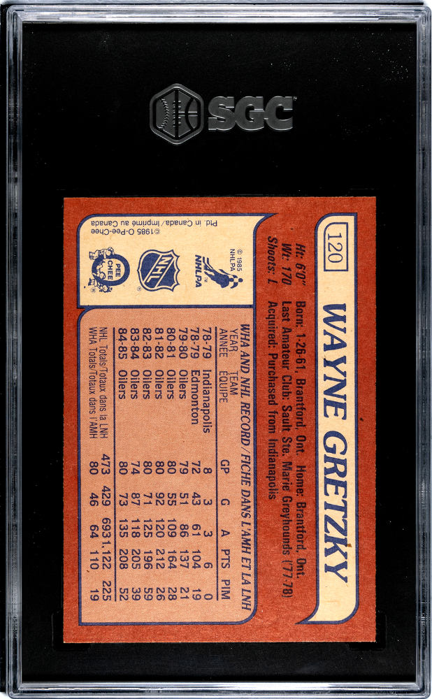 1985 O-Pee-Chee Wayne Gretzky #120 SGC 8.5
