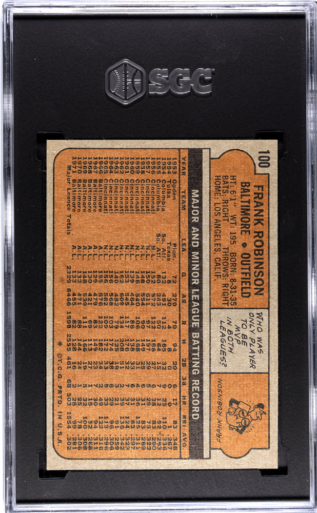 1972 Topps Frank Robinson #100 SGC 8.5