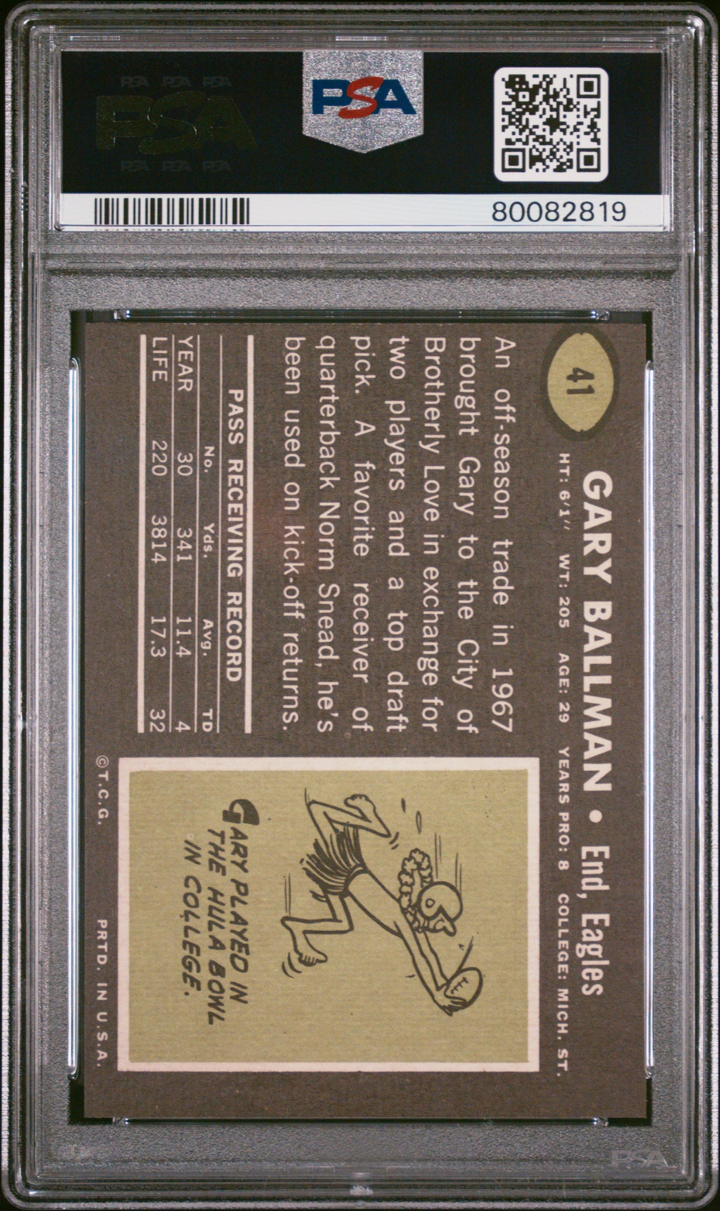 1969 Topps Gary Ballman #41 PSA 9